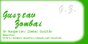 gusztav zombai business card